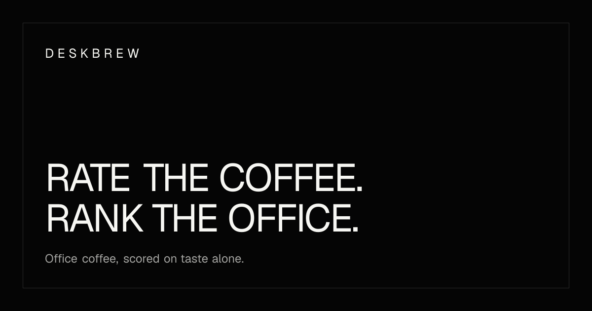 I built a “Glassdoor for office coffee” — how would you get the first ratings? logo
